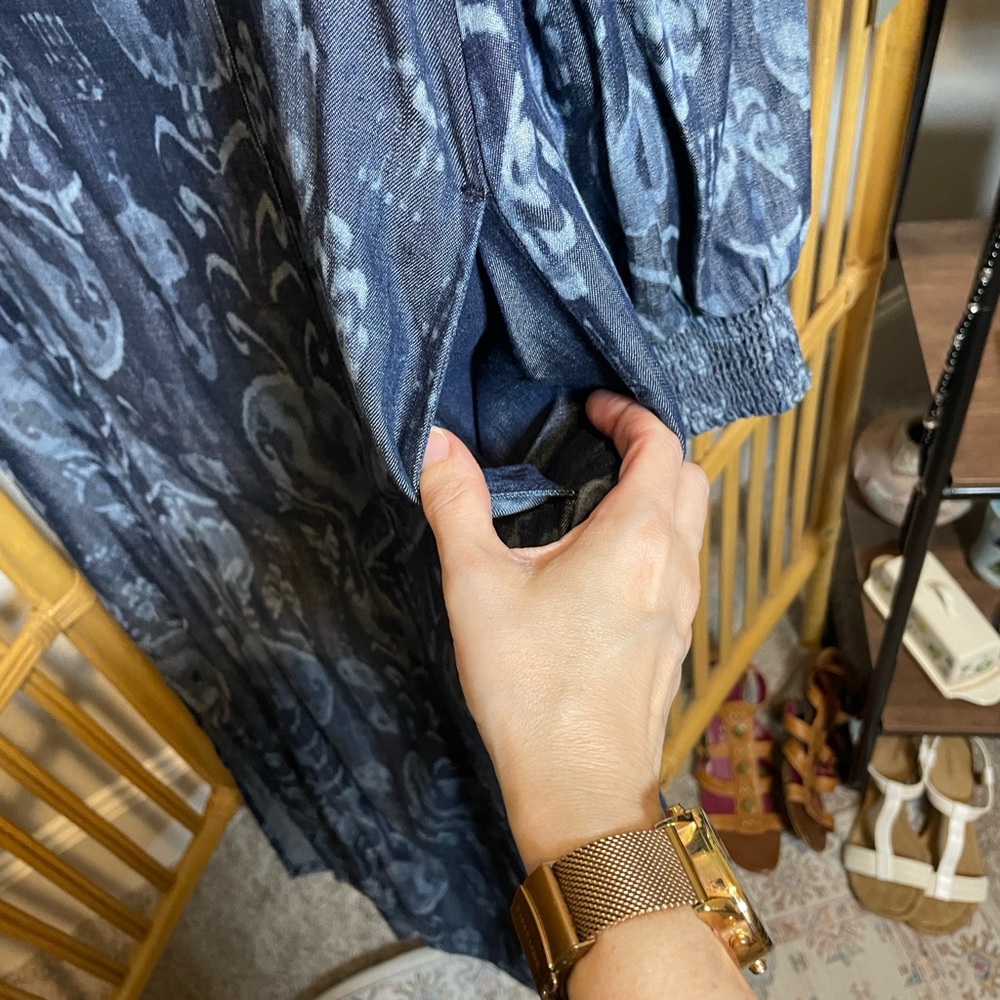 Chico's denim Patterned Long Sleeve Dress - Picture 11 of 11
